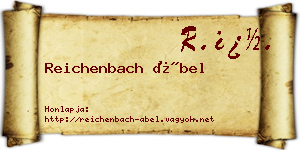 Reichenbach Ábel névjegykártya